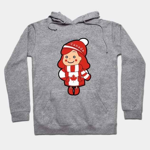 Canadian Girl Hoodie by Johnitees